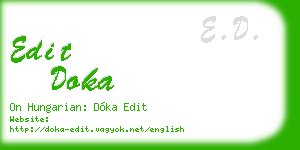 edit doka business card