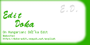 edit doka business card